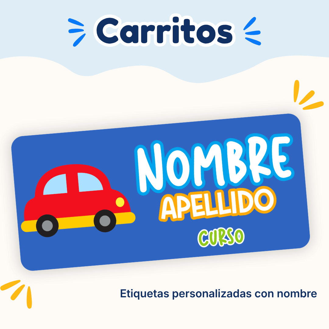Carritos – Etiquetas Personalizadas con Nombre