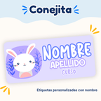 Conejita – Etiquetas Personalizadas con Nombre