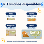 Dino Tierra – Etiquetas Personalizadas con Nombre