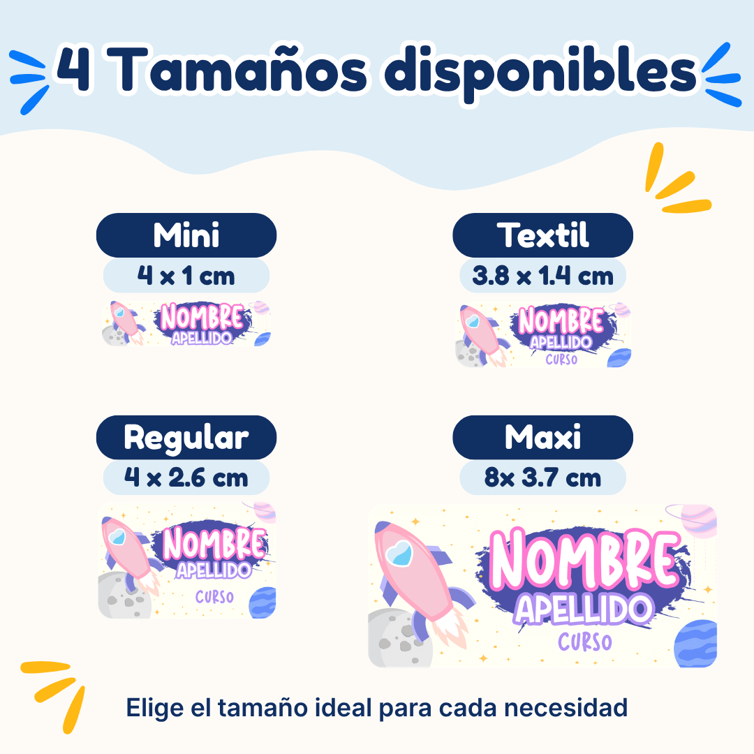 Espacio Niña – Etiquetas Personalizadas con Nombre