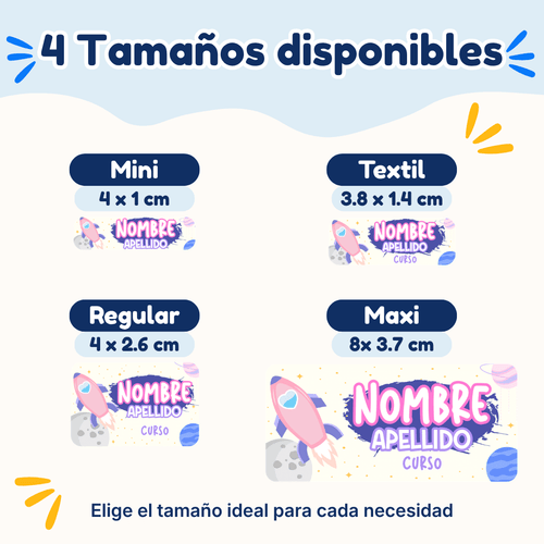 Espacio Niña – Etiquetas Personalizadas con Nombre