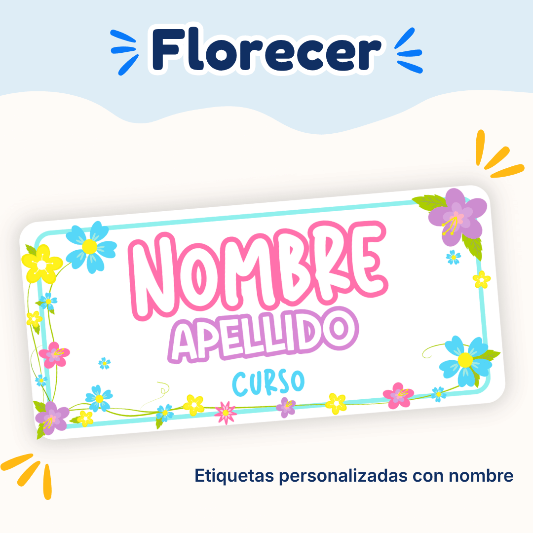 Florecer – Etiquetas Personalizadas con Nombre