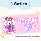Gatica – Etiquetas Personalizadas con Nombre