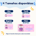 Gatica – Etiquetas Personalizadas con Nombre