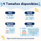 Hipopótamo – Etiquetas Personalizadas con Nombre