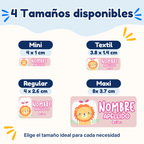 Leoncita – Etiquetas Personalizadas con Nombre
