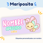 Mariposita – Etiquetas Personalizadas con Nombre