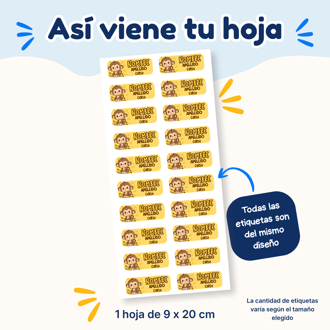 Miquito – Etiquetas Personalizadas con Nombre